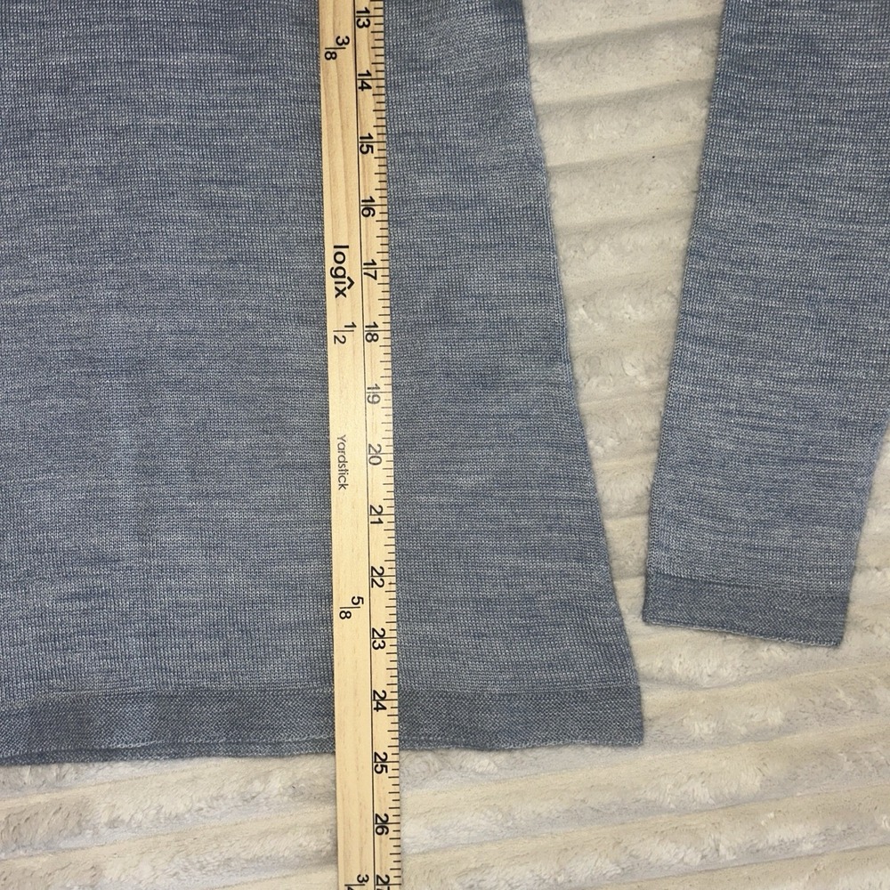 Alicia Adams Baby Alpaca Silk Tunic Sweater Top Size XS Gray Knit Crewneck - Picture 2 of 6